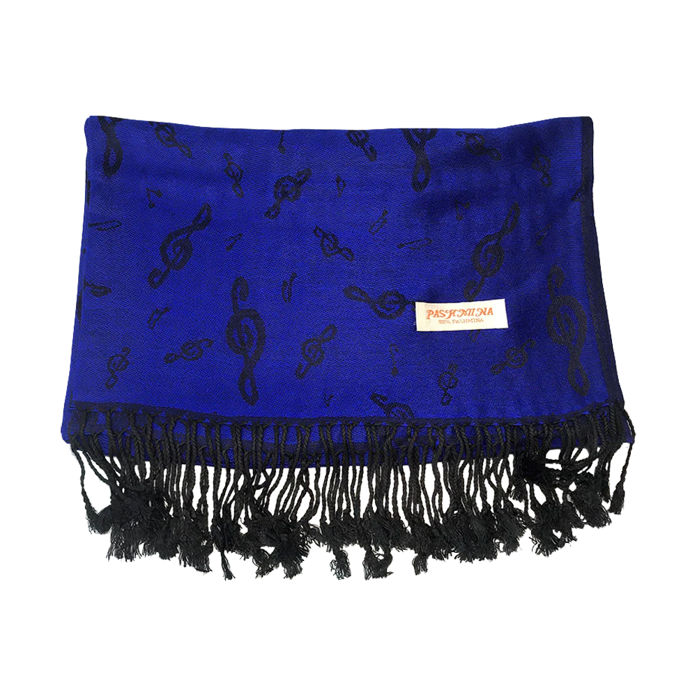 Scarf - Pashmina with Treble Clefs