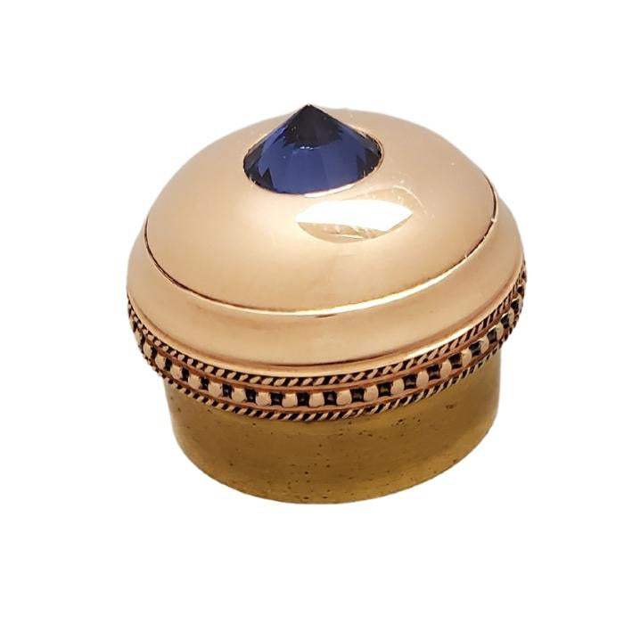 Sapphire Gemstone Flute Crown Gold (Faceted)