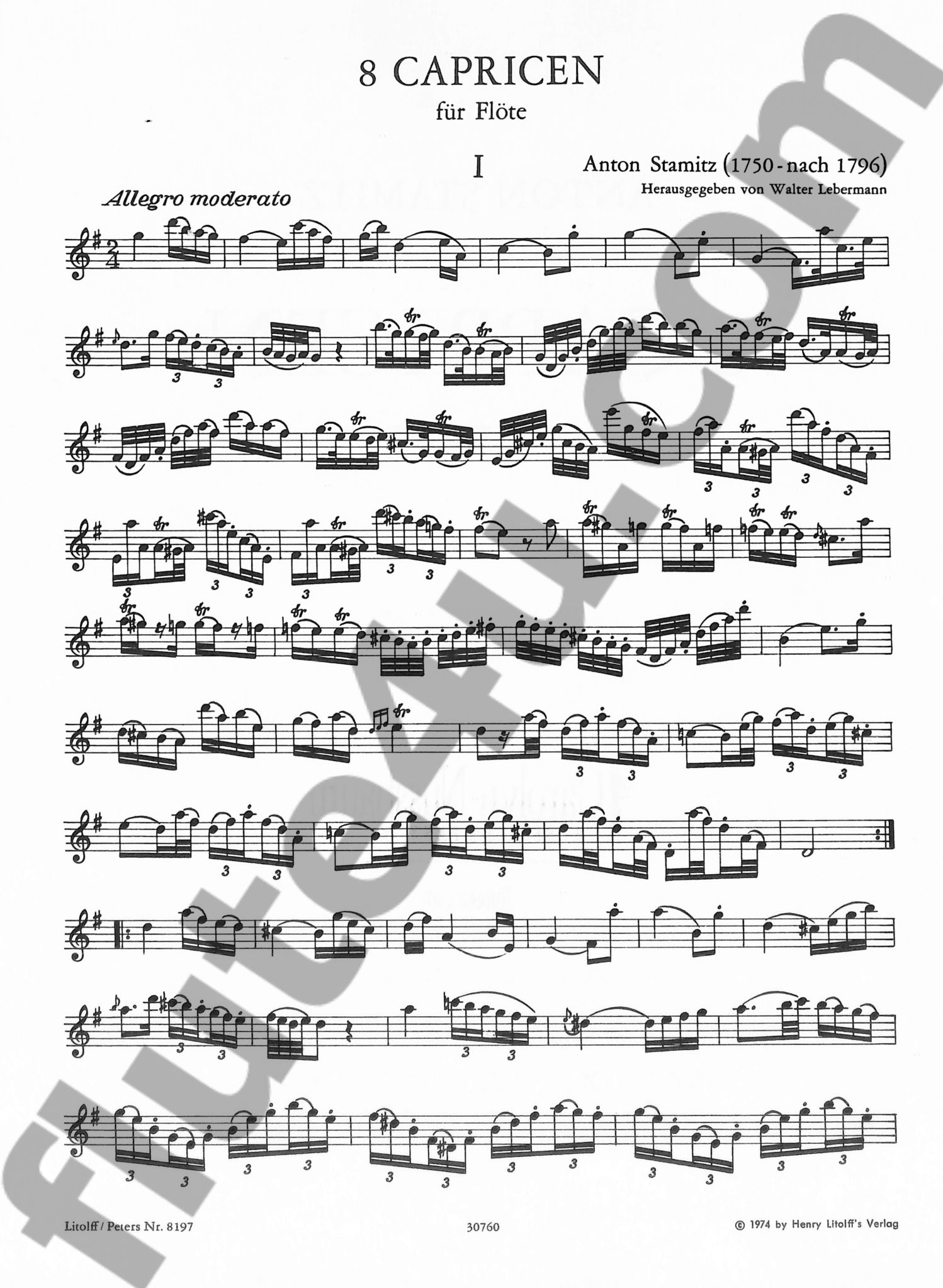 Stamitz, A :: 8 Capricen [8 Caprices]