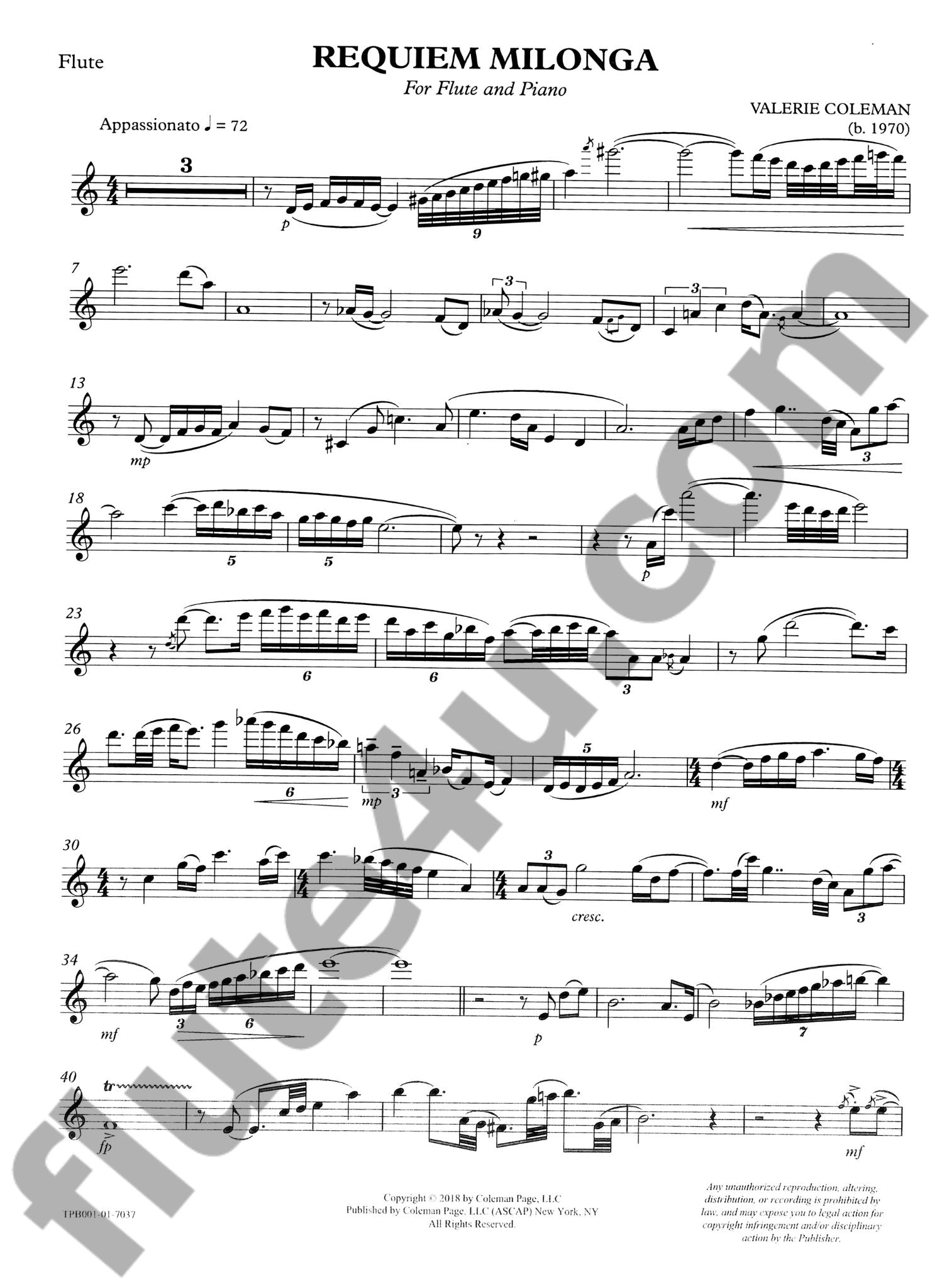Coleman, V :: Requiem Milonga