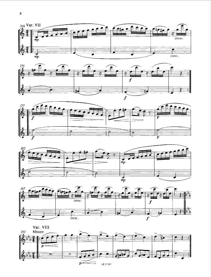 Mozart, WA :: Variationen KV 300e (265) uber 'Ah! vous dirai-je, Maman' [Variations K 300e (265) on 'Ah! vous dirai-je, Maman']