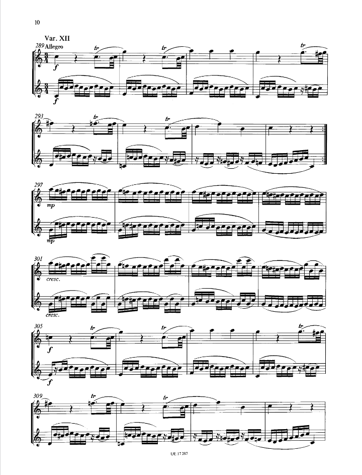 Mozart, WA :: Variationen KV 300e (265) uber 'Ah! vous dirai-je, Maman' [Variations K 300e (265) on 'Ah! vous dirai-je, Maman']
