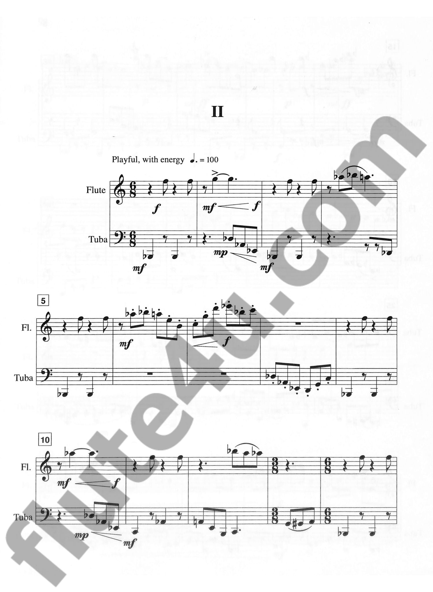 Gaines, D :: Duo for Flute and Tuba
