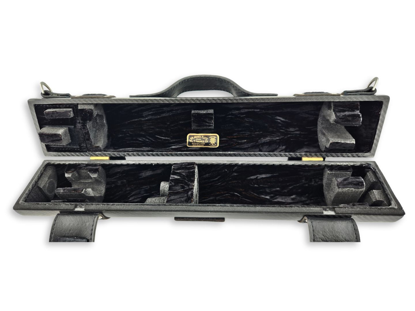 Wiseman Black Carbon Fiber Flute & Piccolo Combo Case - Haynes Logo
