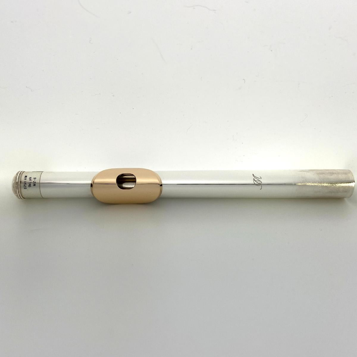 Miyazawa Headjoint MZ6 Heavy Wall, 9K Lip Plate, w/ Platinum Riser