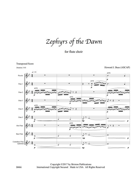 Buss, HJ :: Zephyrs of the Dawn