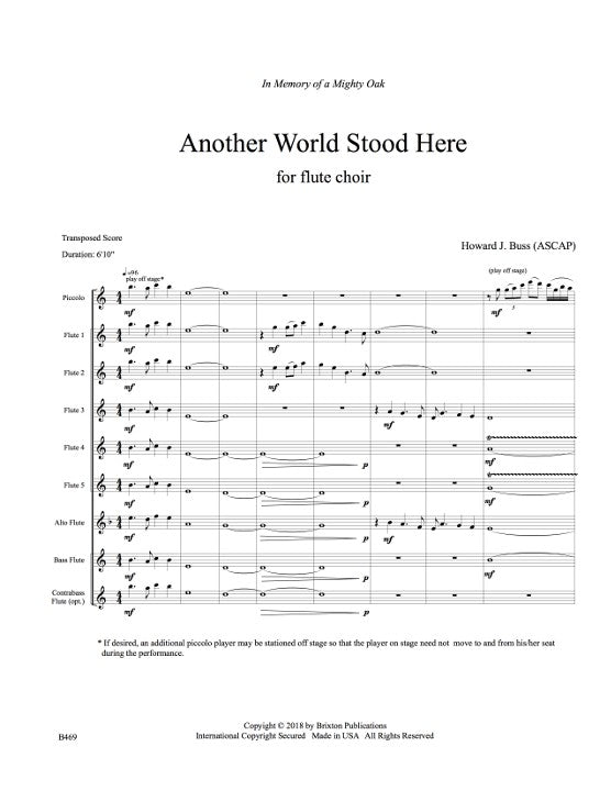 Buss, HJ :: Another World Stood Here