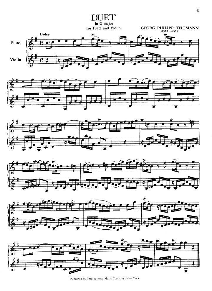 Telemann, G :: Duet in G major
