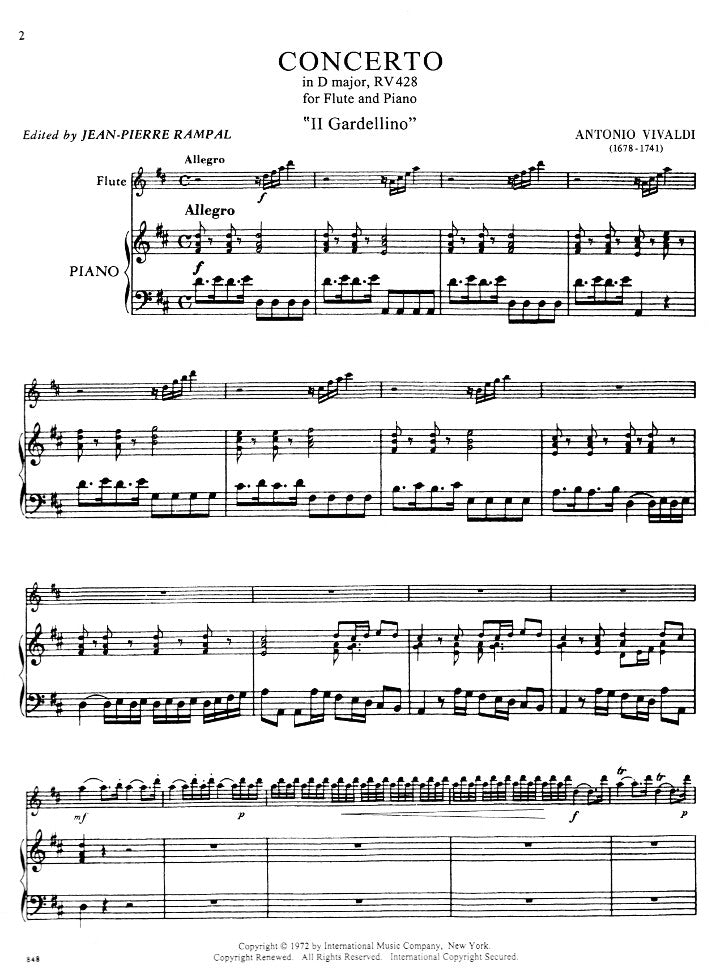 Vivaldi, A :: Concerto in D major, RV 428 'Il Gardellino'