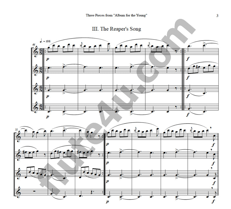 Schumann, R :: Three Pieces from 'The Album for the Young'