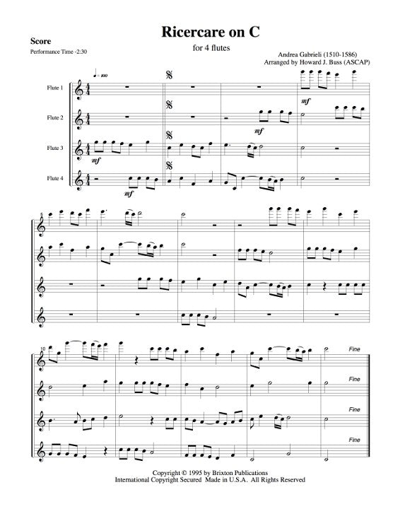 Gabrieli, A :: Ricercare on C