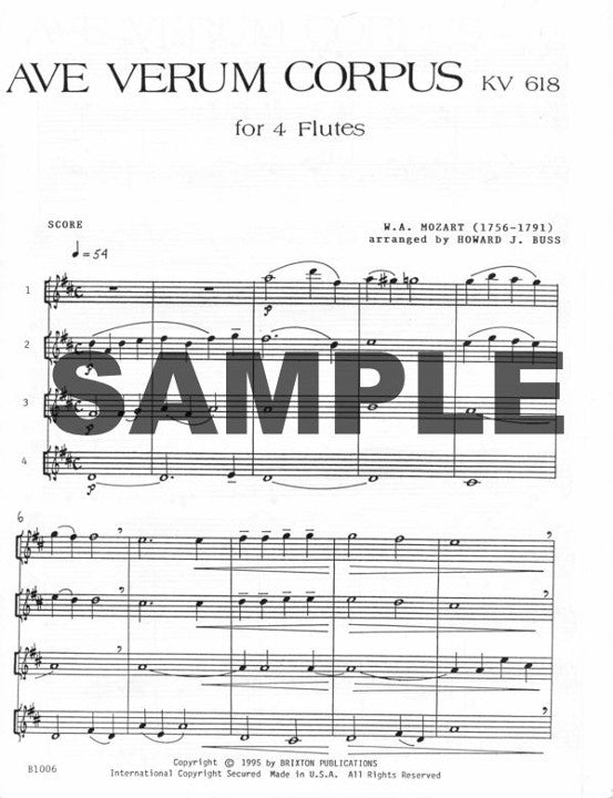Mozart, WA :: Ave Verum Corpus KV 618