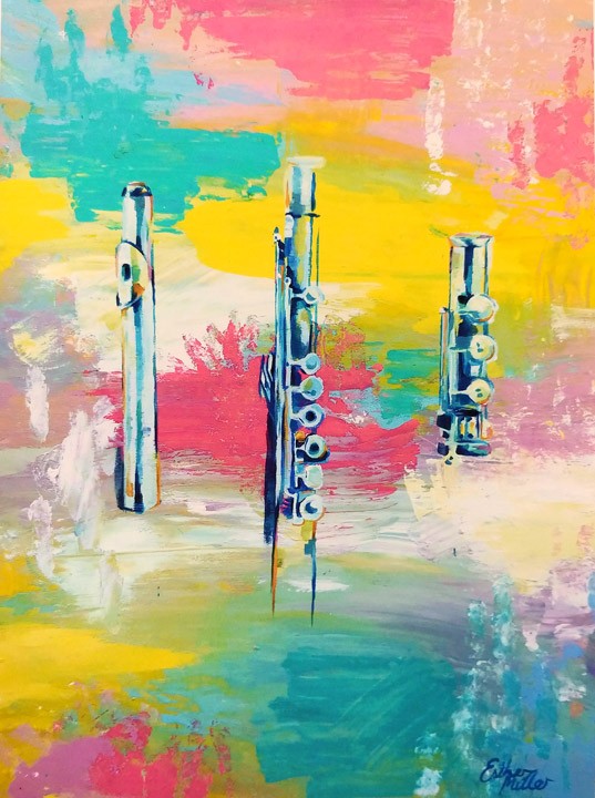 Print - Watercolor Flute