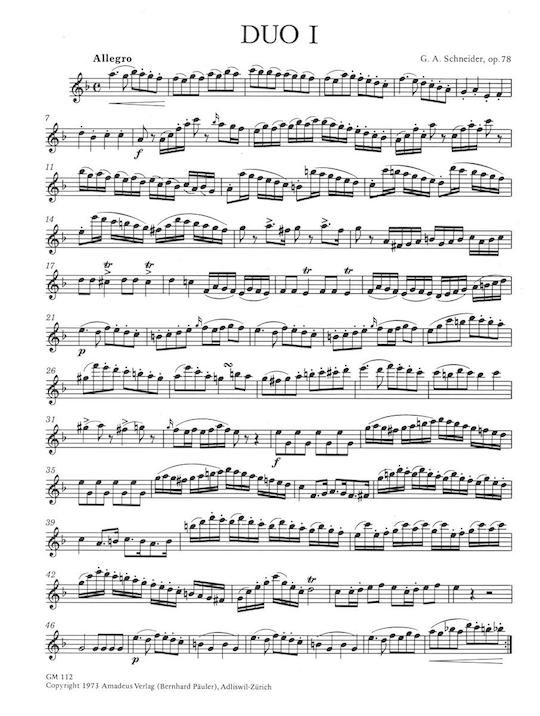 Schneider, GA :: Drei Duos concertant [3 Concert Duos] op. 78