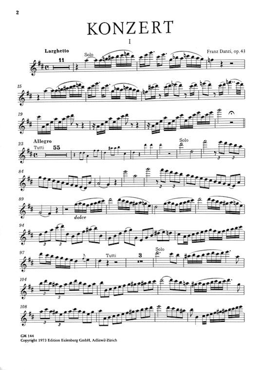 Danzi, F :: Konzert [Concerto] Nr. 4 Op. 43
