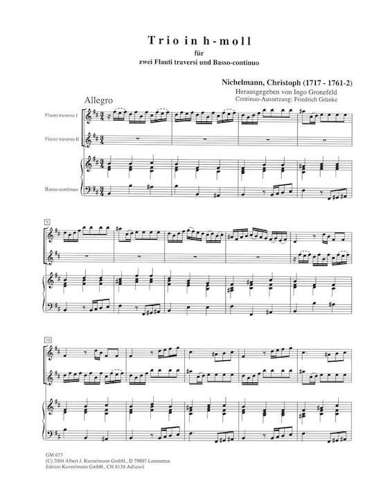 Nichelmann, C :: Trio in h-moll [Trio in B minor]