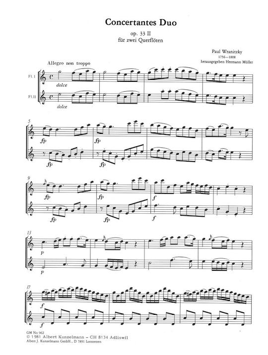 Wranitzky, P :: Concertantes Duo