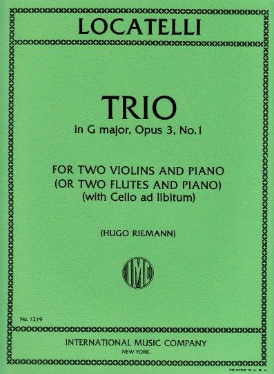 Locatelli, P :: Trio in G major, op. 3, No. 1