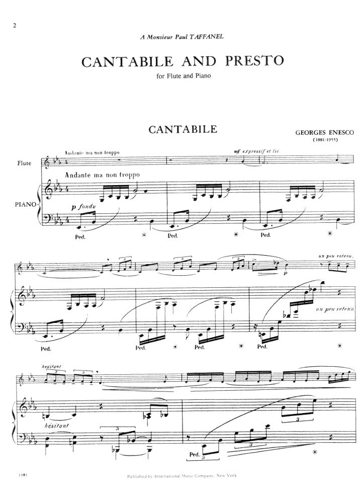 Enesco, G :: Cantabile and Presto