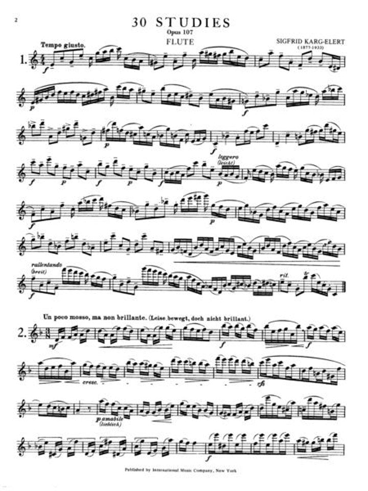 Karg-Elert, S :: 30 Studies op. 107