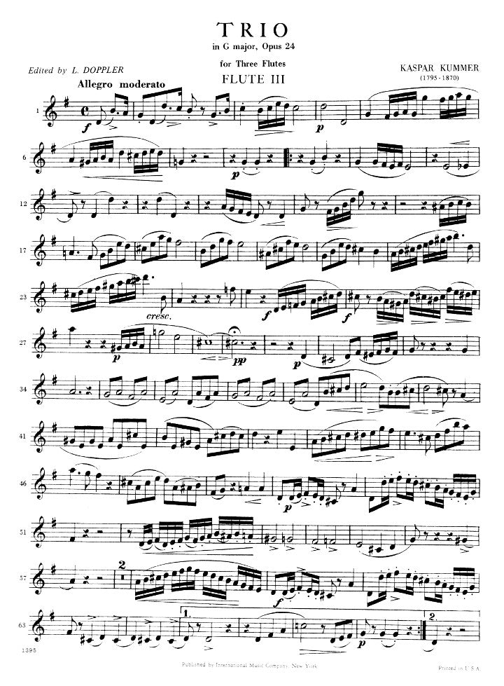 Kummer, K :: Trio in G major, op. 24