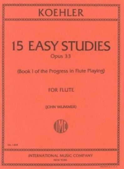 Kohler, E :: 15 Easy Studies op. 33