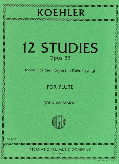 Kohler, E :: 12 Studies op. 33