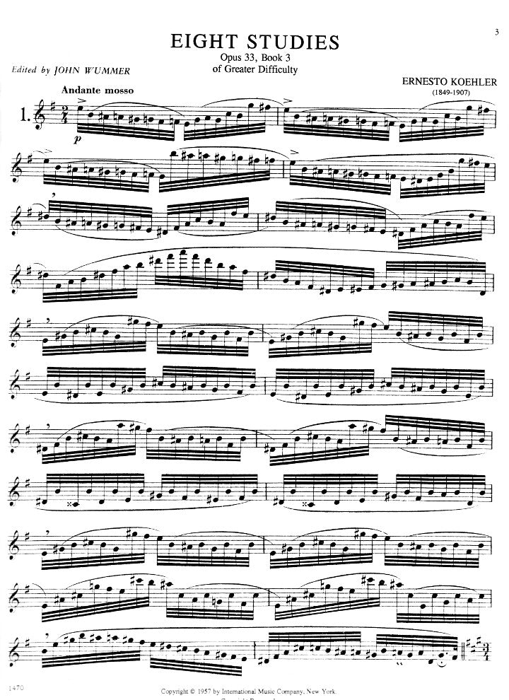 Kohler, E :: Eight Studies op. 33