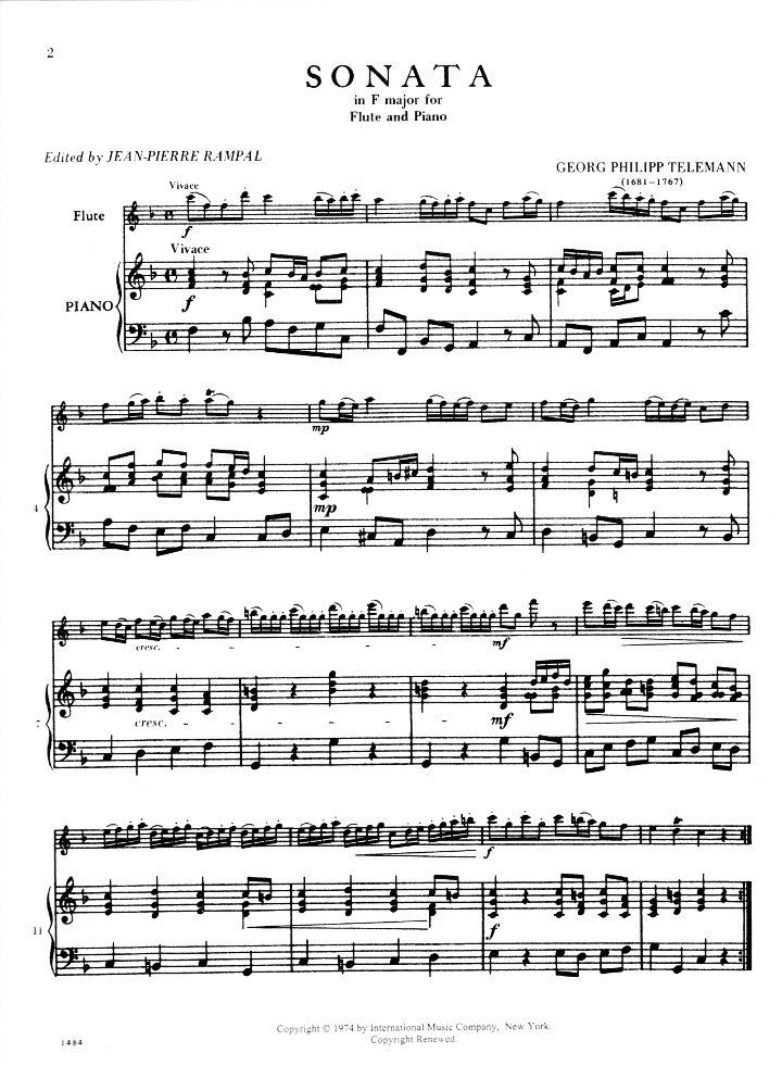 Telemann, GP :: Sonata in F major