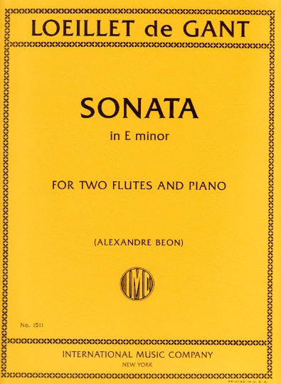 Loeillet, JB :: Sonata in E minor