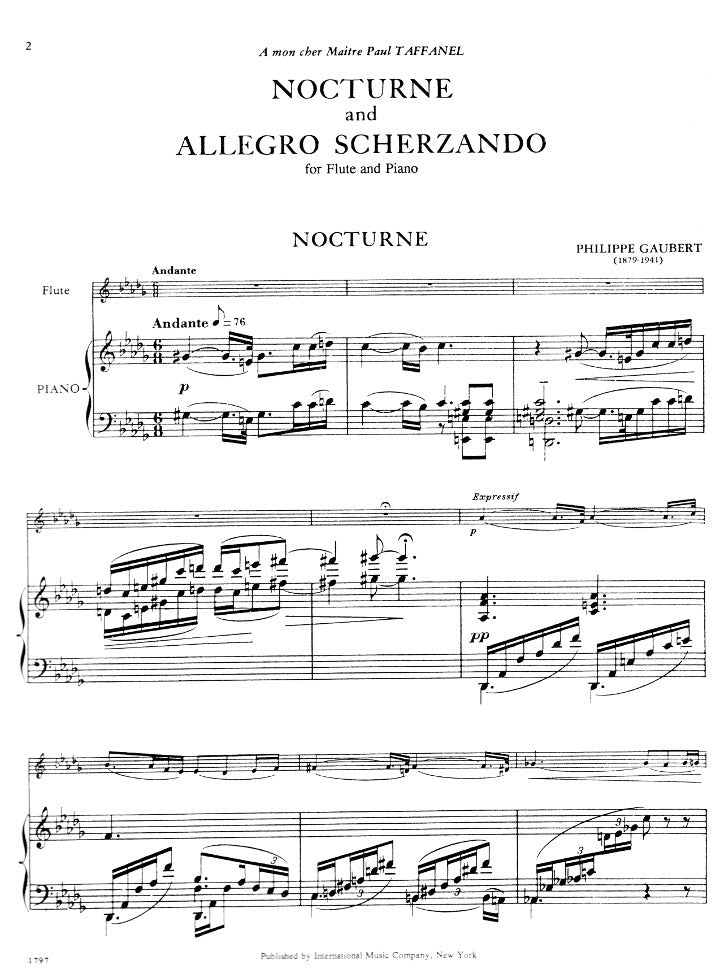 Gaubert, P :: Nocturne and Allegro Scherzando