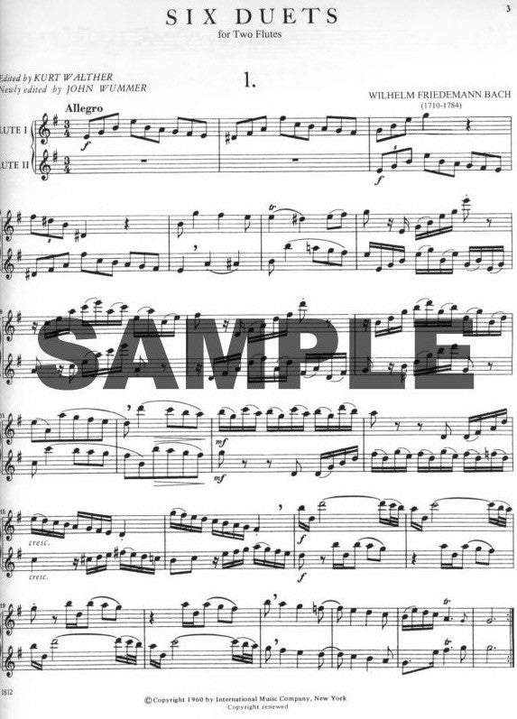Bach, WF :: Six Duets Volume I