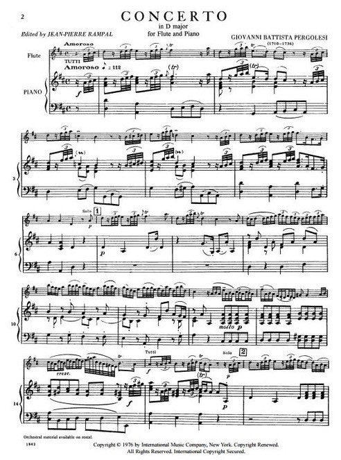 Pergolesi, G :: Concerto in D major
