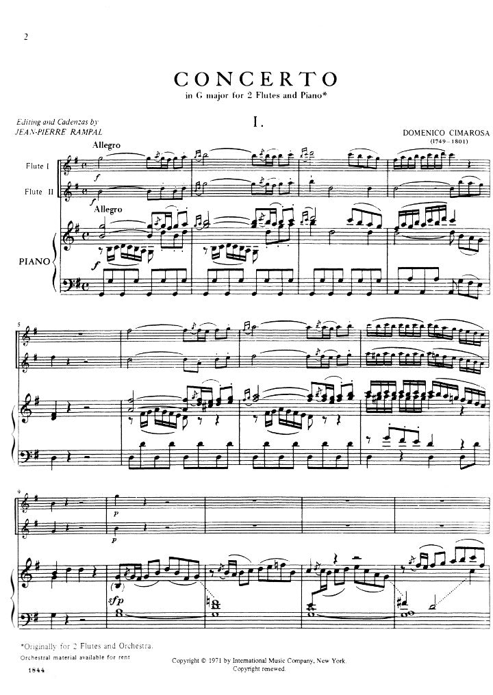 Cimarosa, D :: Concerto in G Major