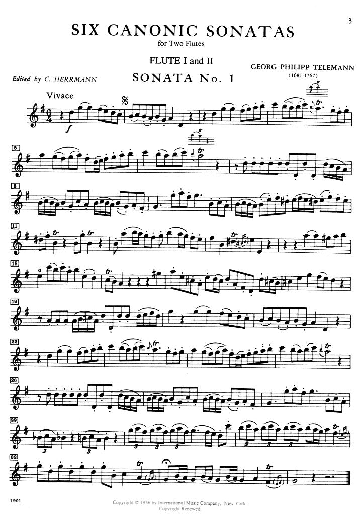Telemann, GP :: Six Canonic Sonatas