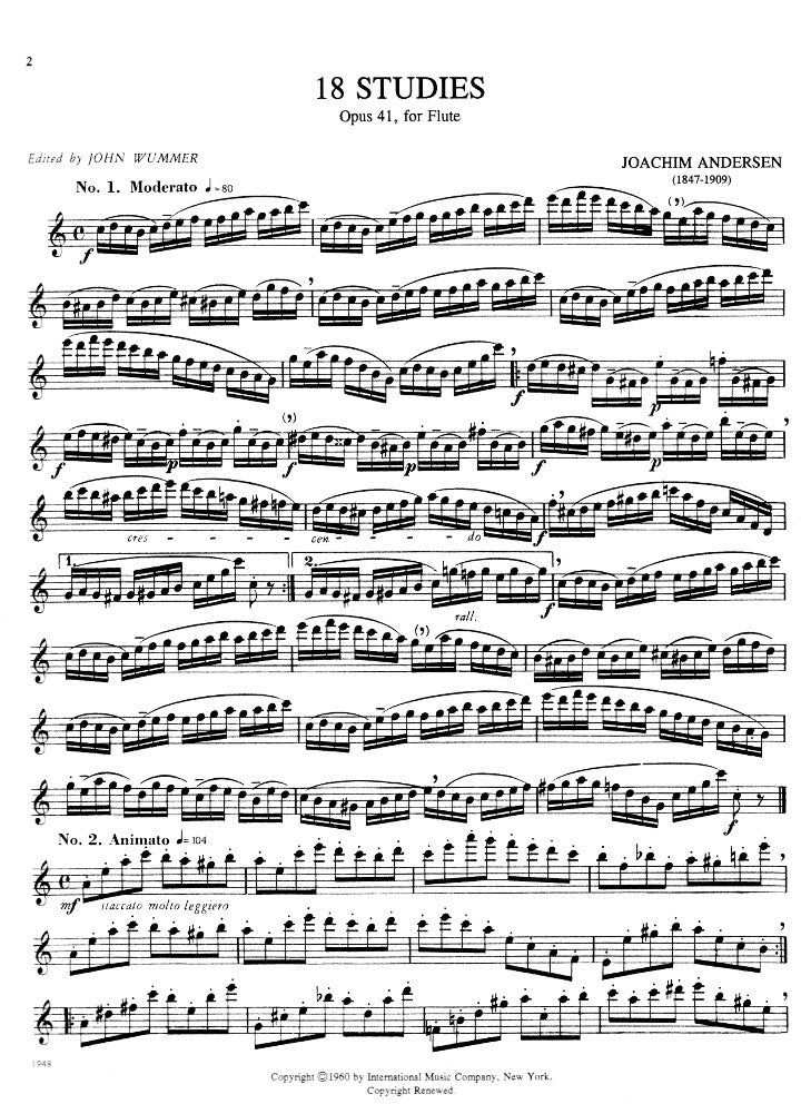 Andersen, J :: 18 Studies op. 41