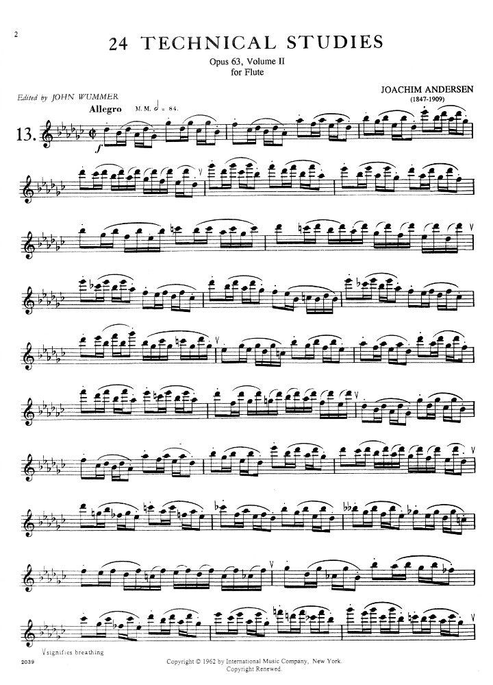 Andersen, J :: 24 Technical Studies op. 63 Volume II