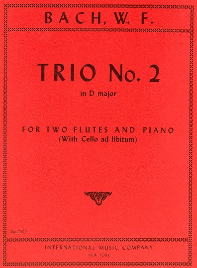 Bach, WF :: Trio No. 2 in D Major
