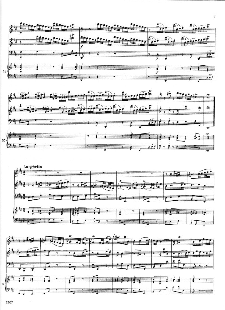 Bach, WF :: Trio No. 2 in D Major