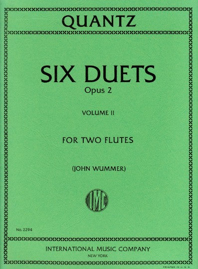 Quantz, JJ :: Six Duets op. 2 Volume II