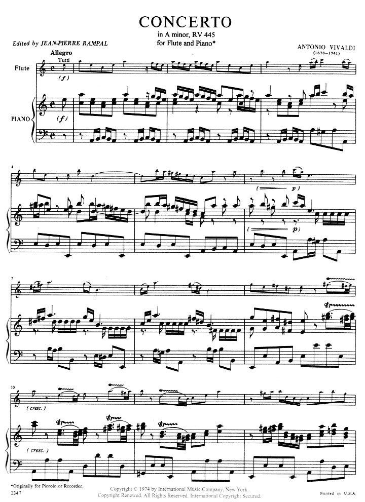 Vivaldi, A :: Concerto in A minor, RV 445