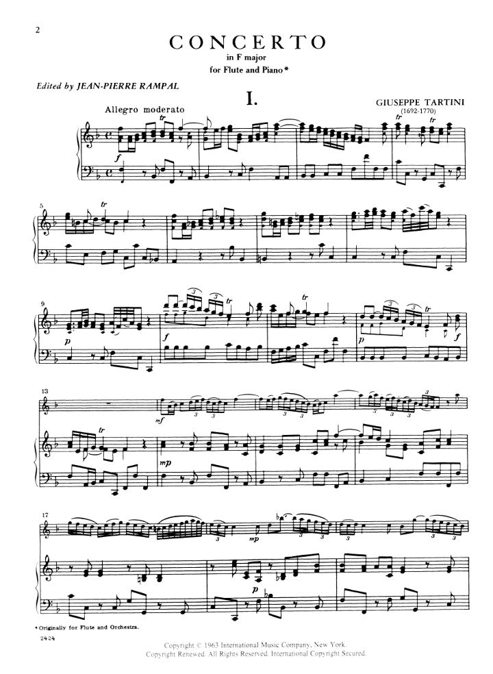Tartini, G :: Concerto in F Major
