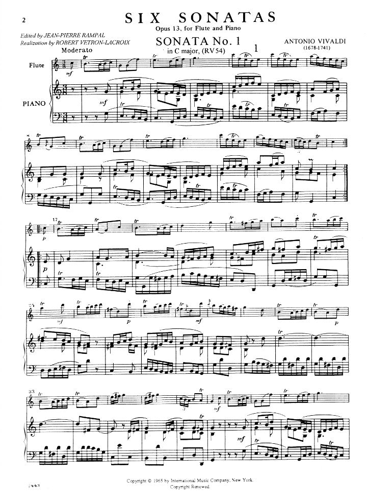 Vivaldi, A :: Six Sonatas 'Il Pastor Fido' op. 13 Vol. I