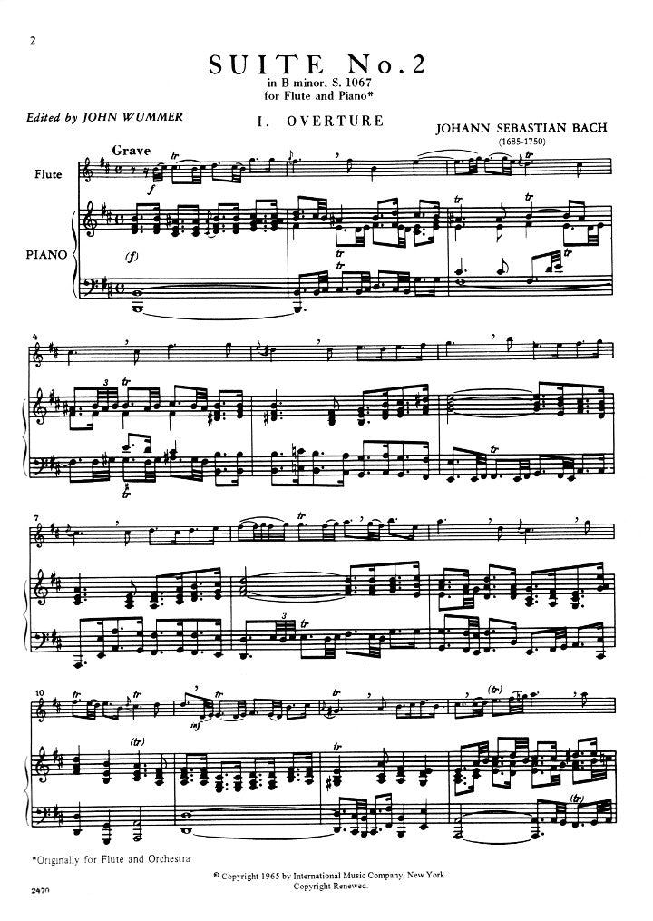 Bach, JS :: Suite No. 2 in B minor, BWV 1067