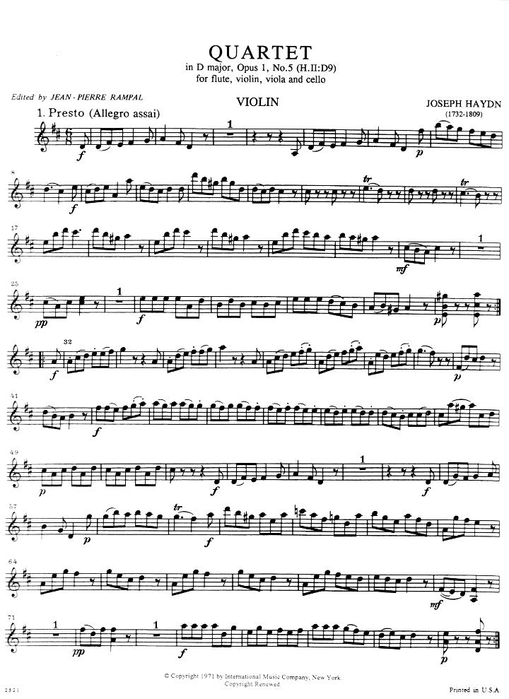 Haydn, J :: Six Quartets Volume 1