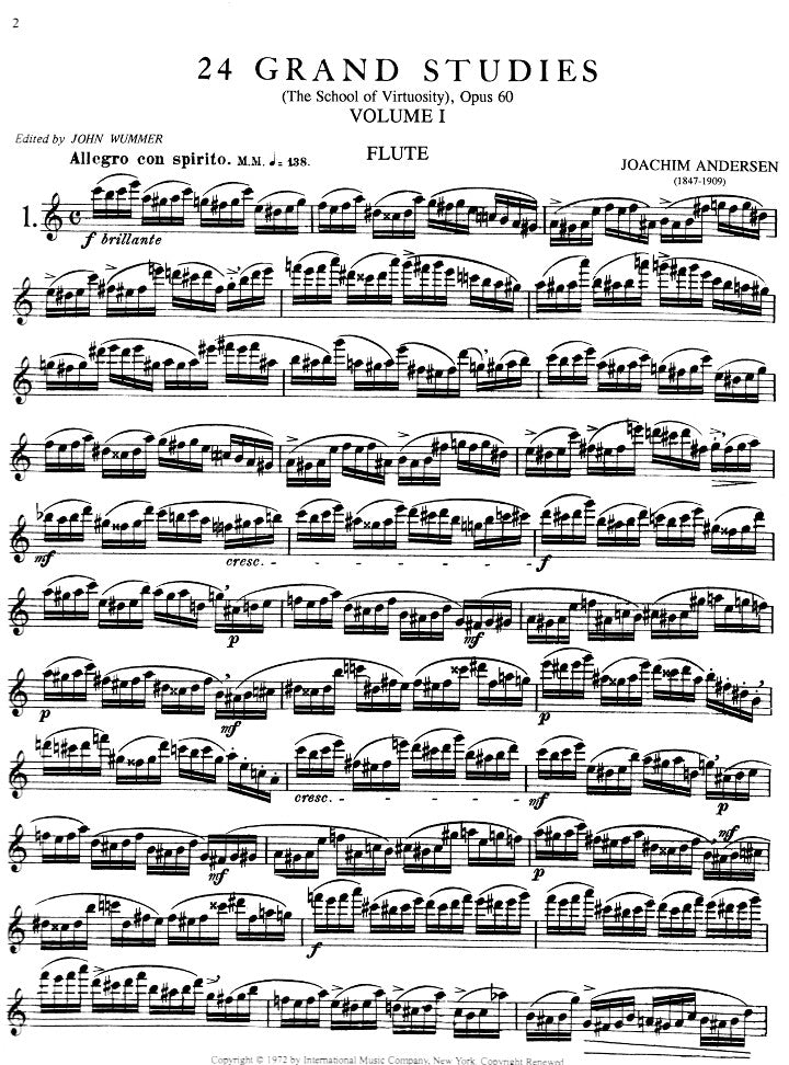 Andersen, J :: 24 Grand Studies (The School of Virtuosity) op. 60 Volume I