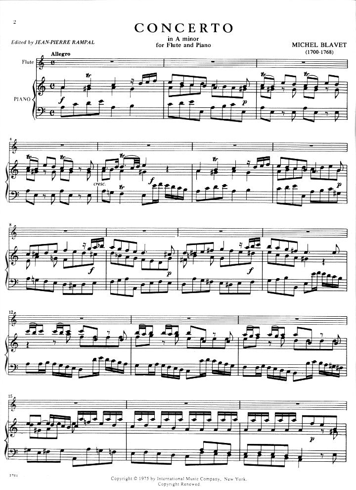 Blavet, M :: Concerto in A minor
