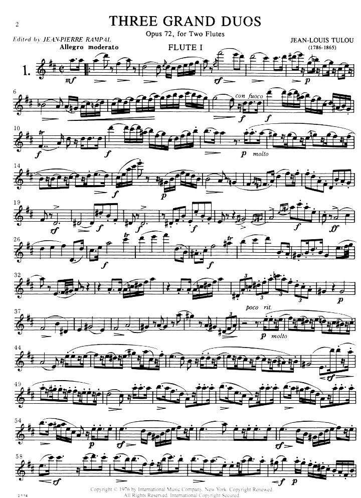 Tulou, J-L :: Three Grand Duos op. 72