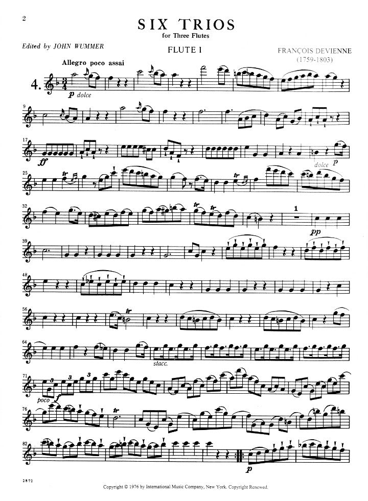 Devienne, F :: Six Trios Volume II