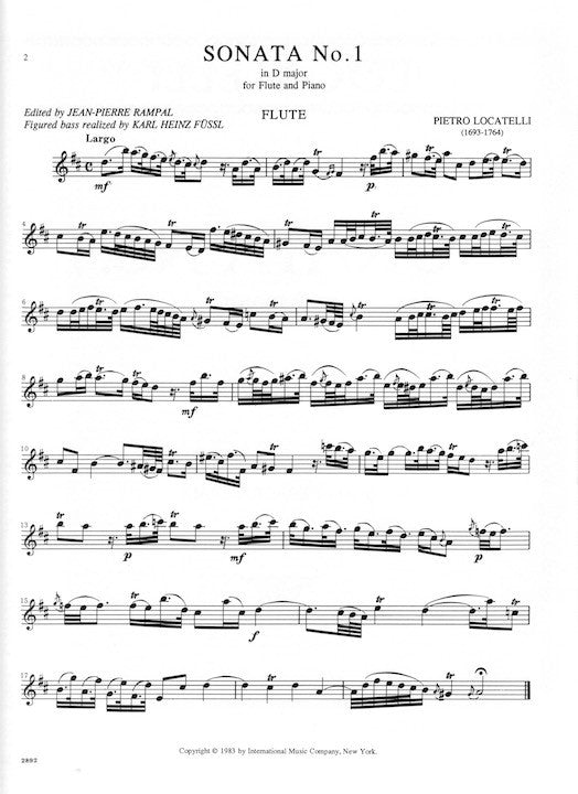 Locatelli, P :: Sonata No. 1 in D major